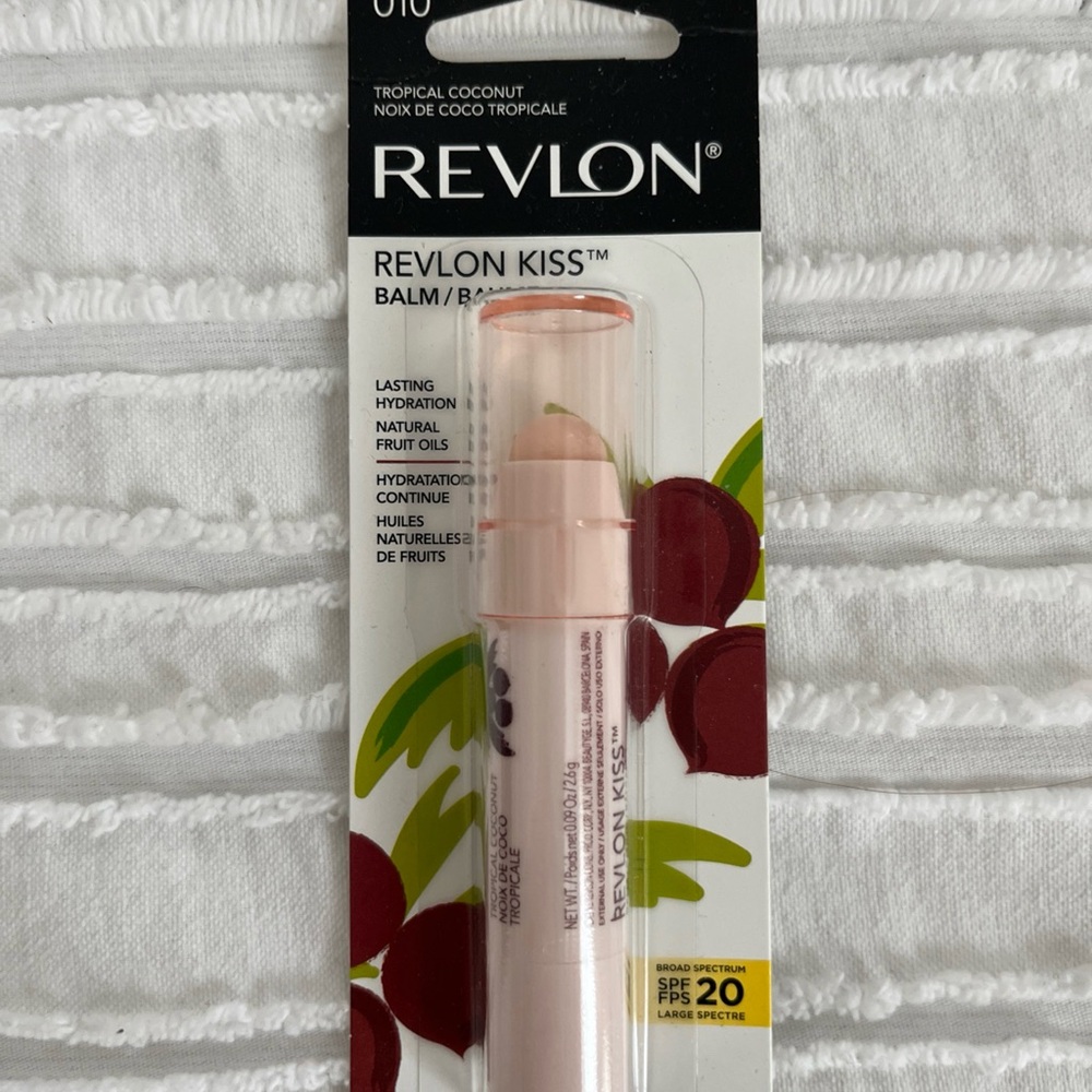 Revlon Kiss Balm Lip Balm 010 Tropical Coconut SPF20 Hydrating Oils